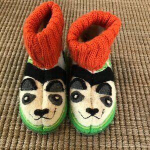 Garnet Hill Kids Panda Wool Slippers C7
